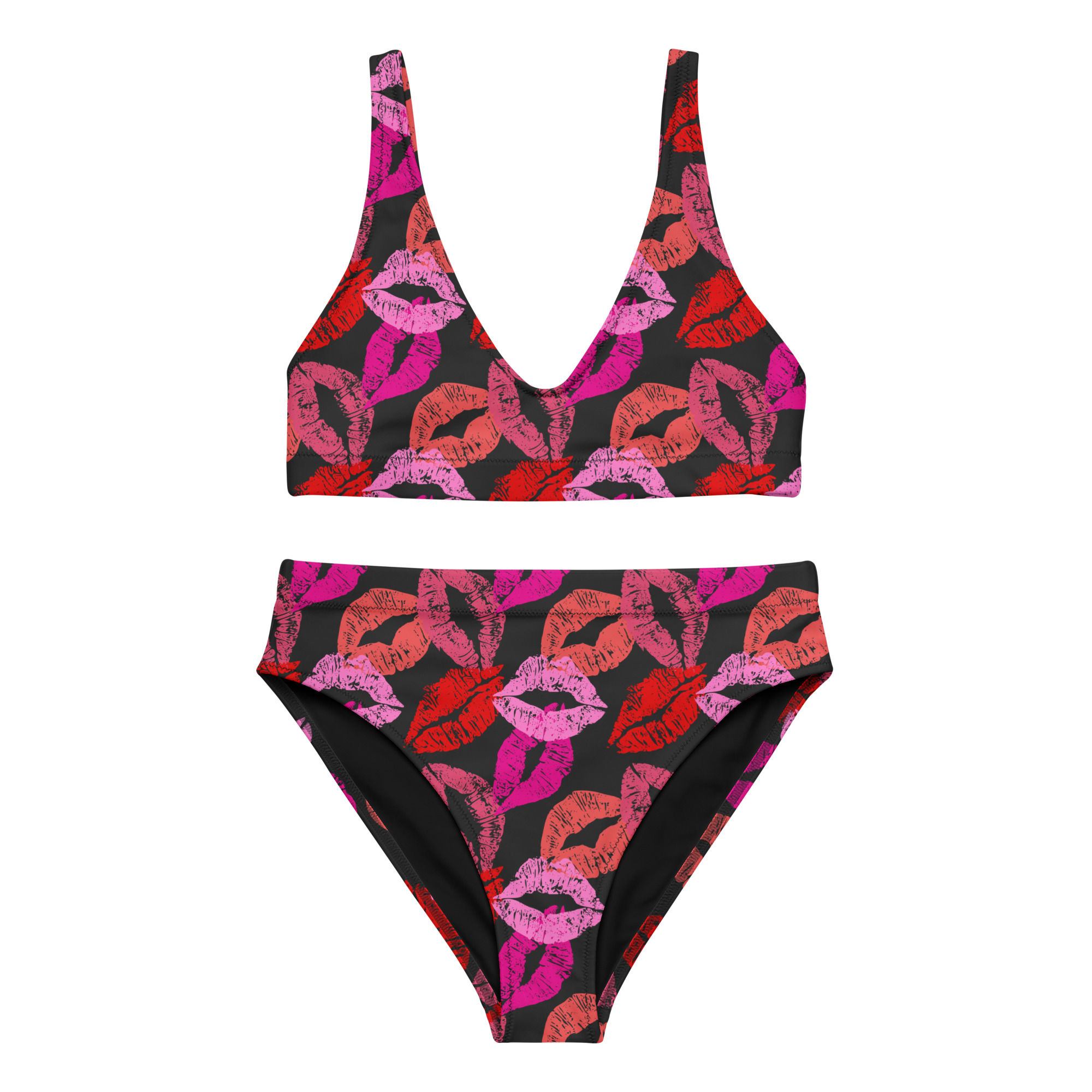 Kiss Mark Recycled High-Waisted Bikini