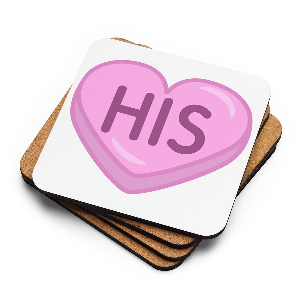 Thumbnail: Always His Pink Candy Heart Coaster