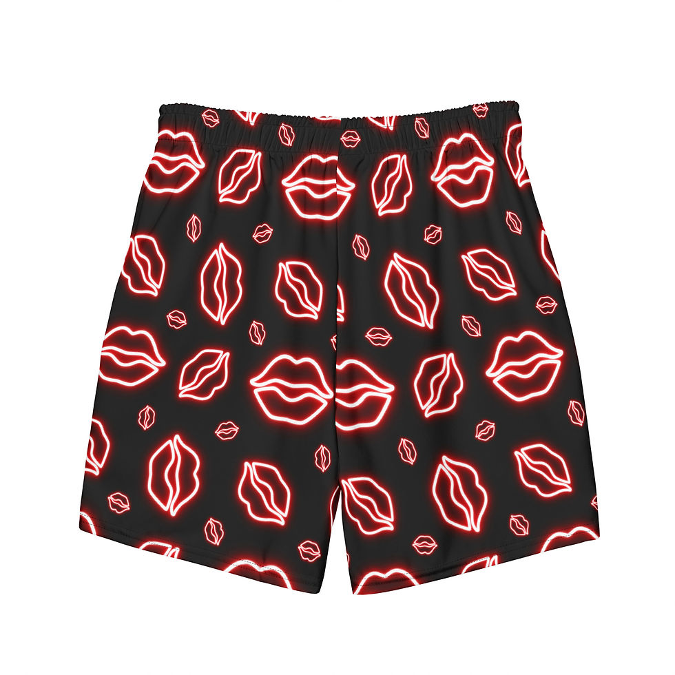 Thumbnail: Red Neon Kiss Swim Trunks