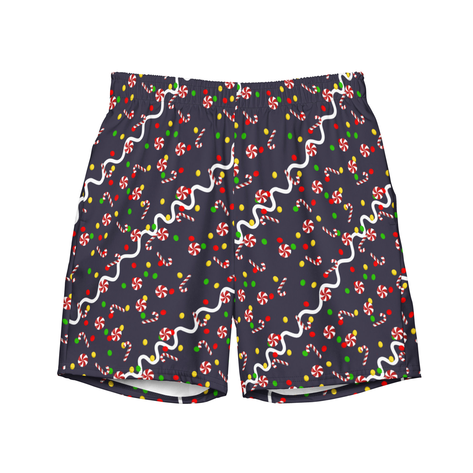 Christmas Candy Swim Trunks