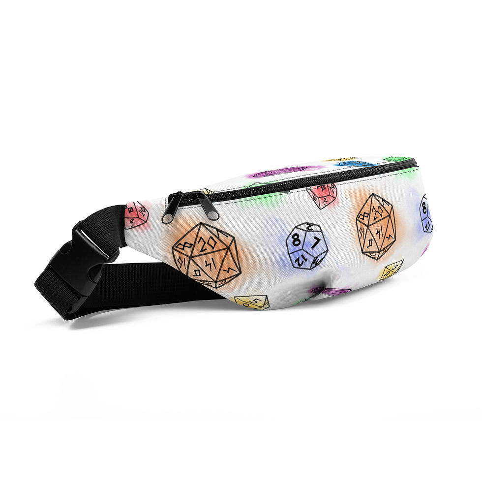 D&D Watercolour Dice Fanny Pack