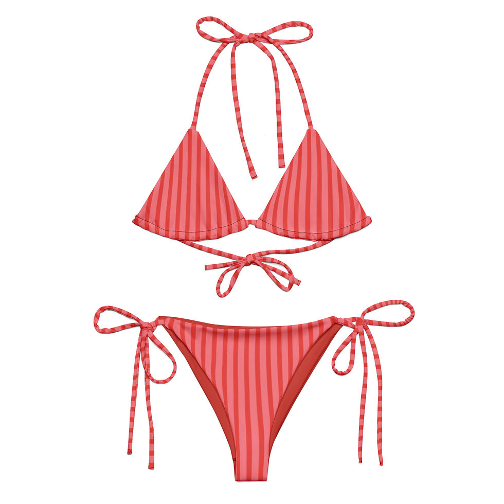 Valentines Stripes String Bikini