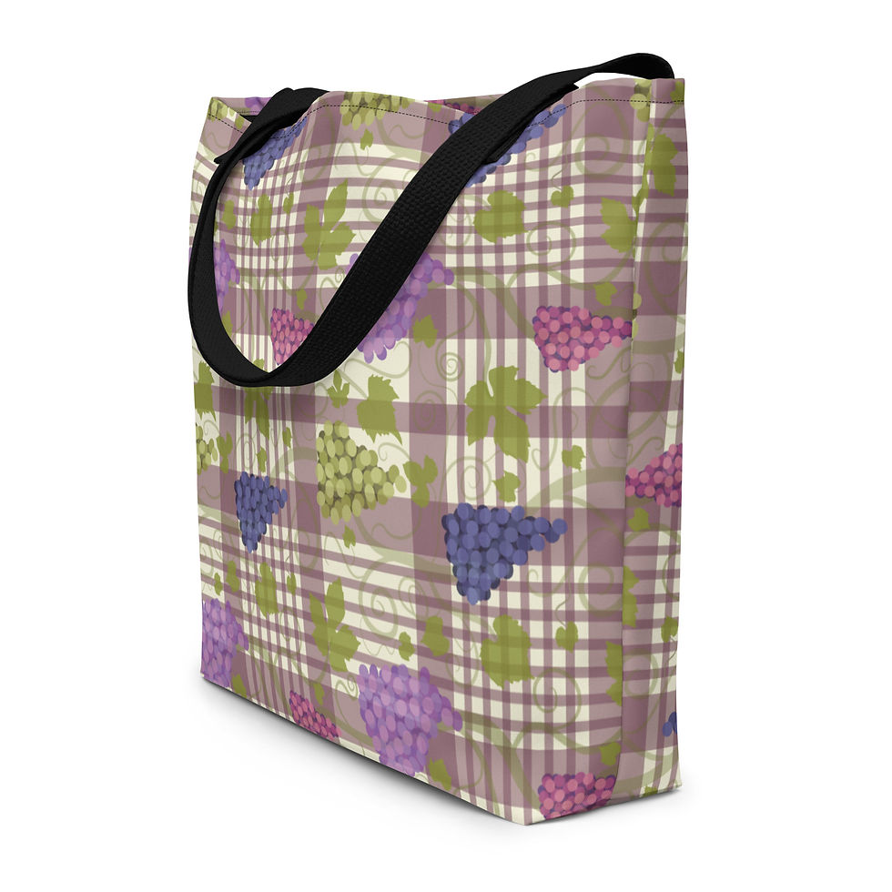 French Vineyard Large Tote Bag