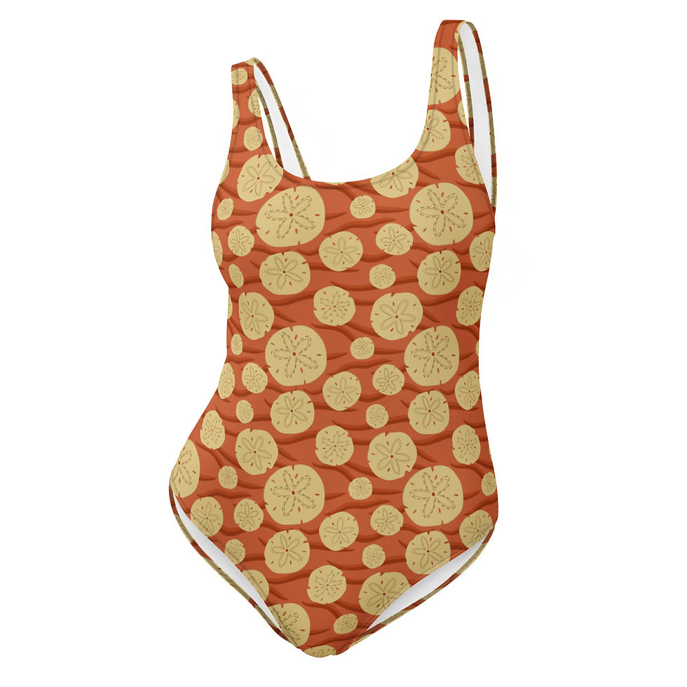 Red Sand Dollars One-Piece Swimsuit