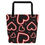 Thumbnail: Red Neon Hearts Tote Bag