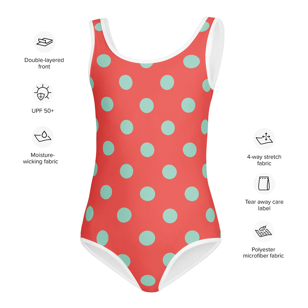 Thumbnail: Summer Mint Dots Kids Swimsuit