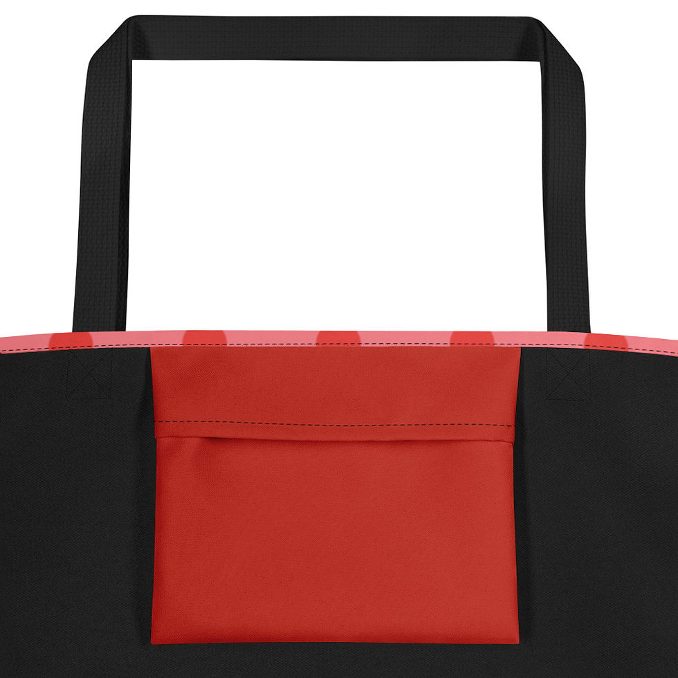 Thumbnail: Valentines Dots Large Tote Bag