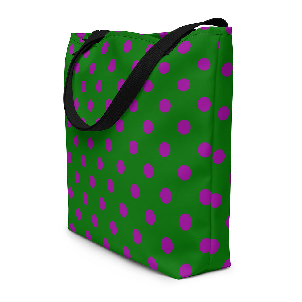 Classic Poison Dots Large Tote Bag
