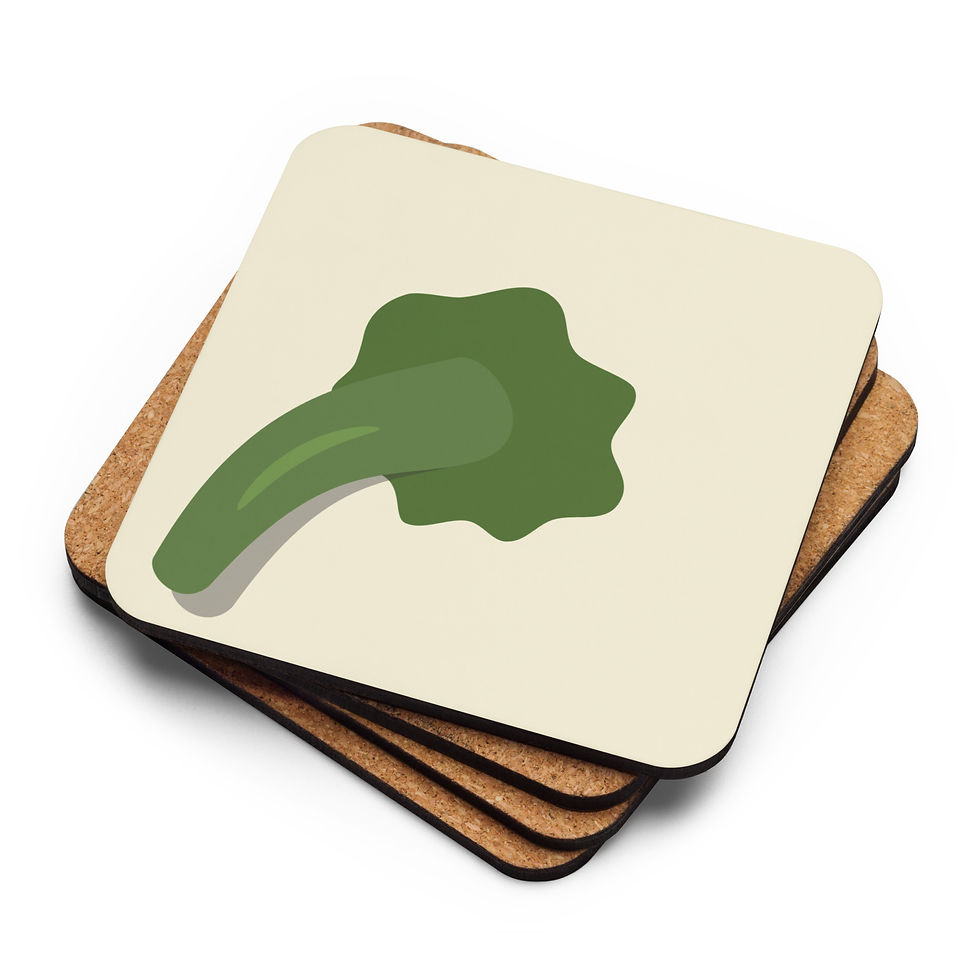 Thumbnail: White Pumpkin Top Cork-Back Coaster