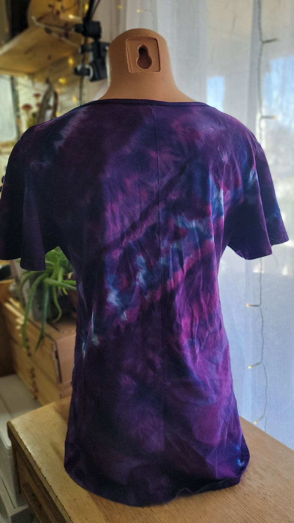 Thumbnail: Power Berry Lantern Sleeve Top Size Large TD76