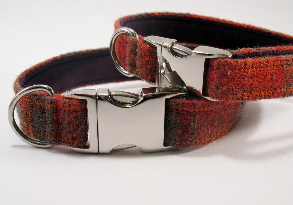 My Mcdawg Orange & Olive Tweed Collar
