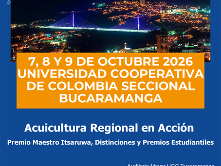 Fecha y ubicación del congreso colombiano de acuicultura