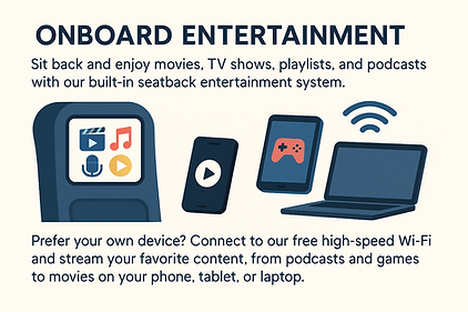 Onboard Entertainment - Airport Luxury Shuttles