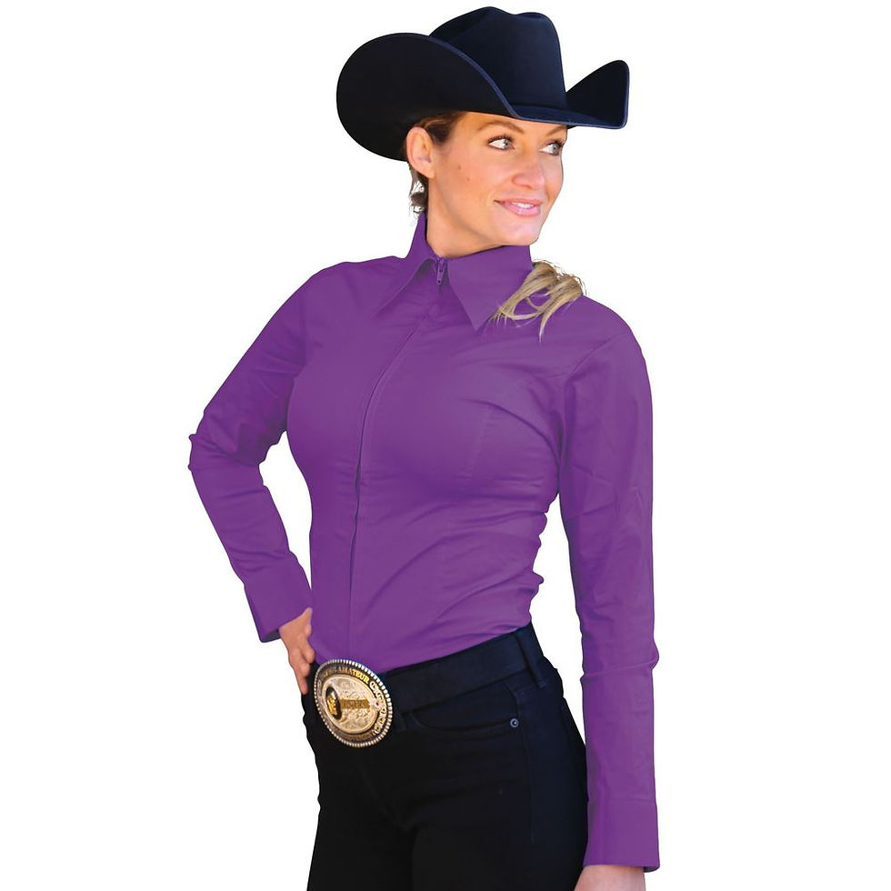 Thumbnail: Cowgirl Royalty Ladies Half Zip Western Show Shirt