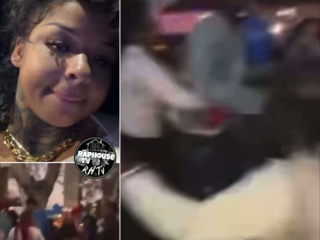 Blueface baby mama Chrisean Rock jumped at Compton Parade in Los Angeles, she held her ground.👊🏾