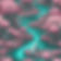 forest of pink and soft teal with tranquil winding river of foxes and boxes flowing throug