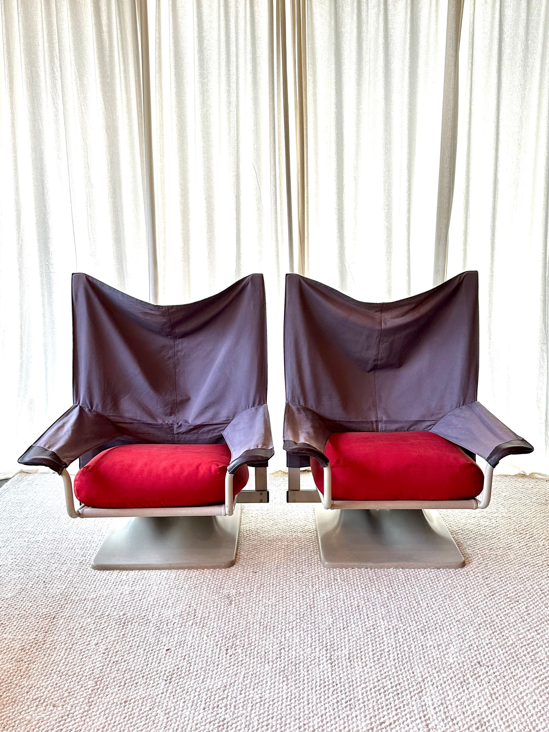 Set of 2 armchairs ‘AEO’, Paolo Deganello, Cassina, 70s