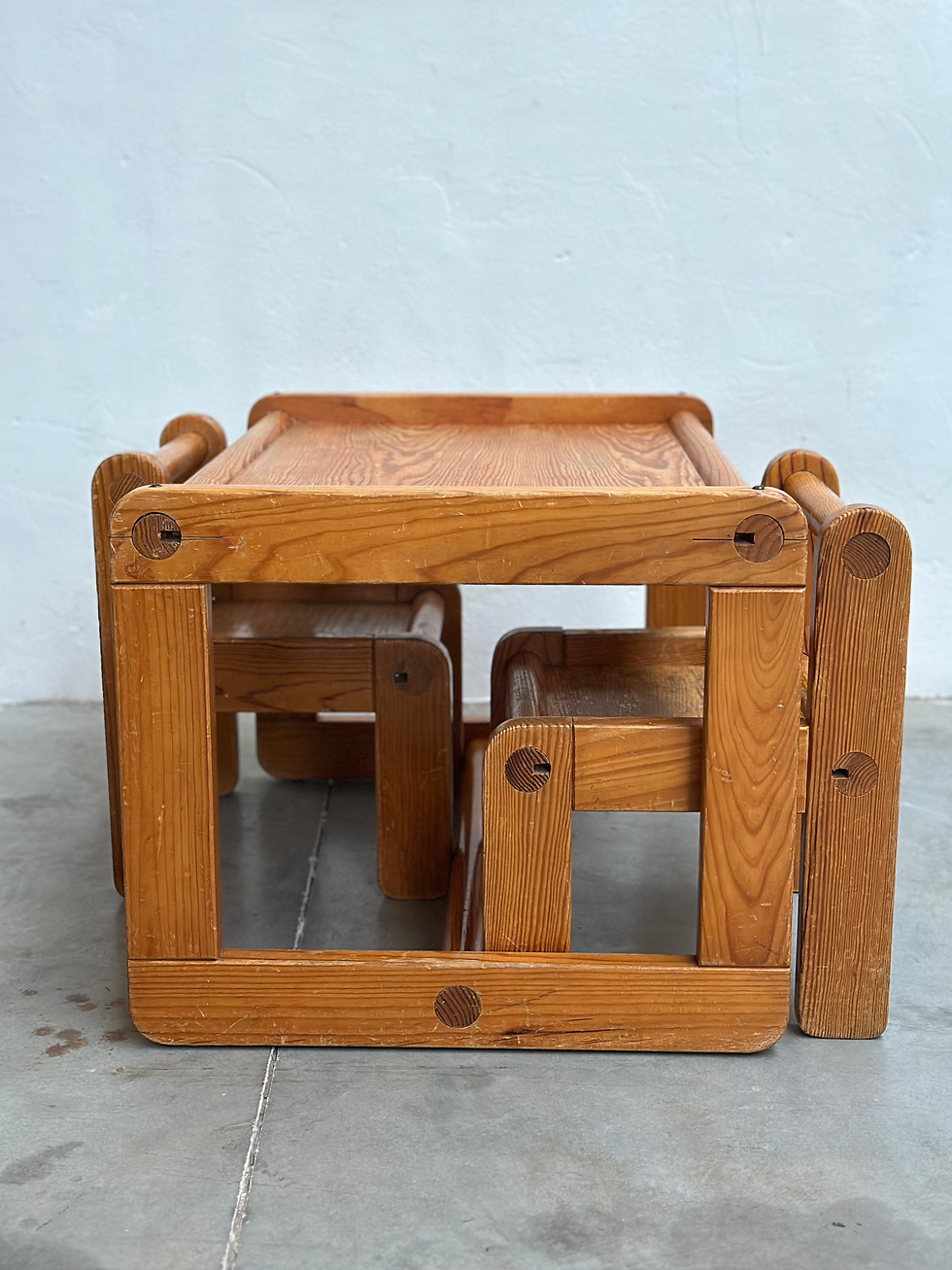 縮圖：Children's furniture table and chairs, Baumann, Switzerland, 80s