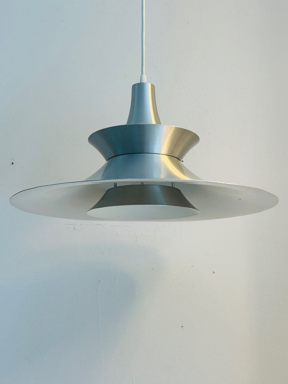 Miniatura: Deense vintage schalenlamp, jaren 70, ontwerp/maker onbekend, diameter 48 cm