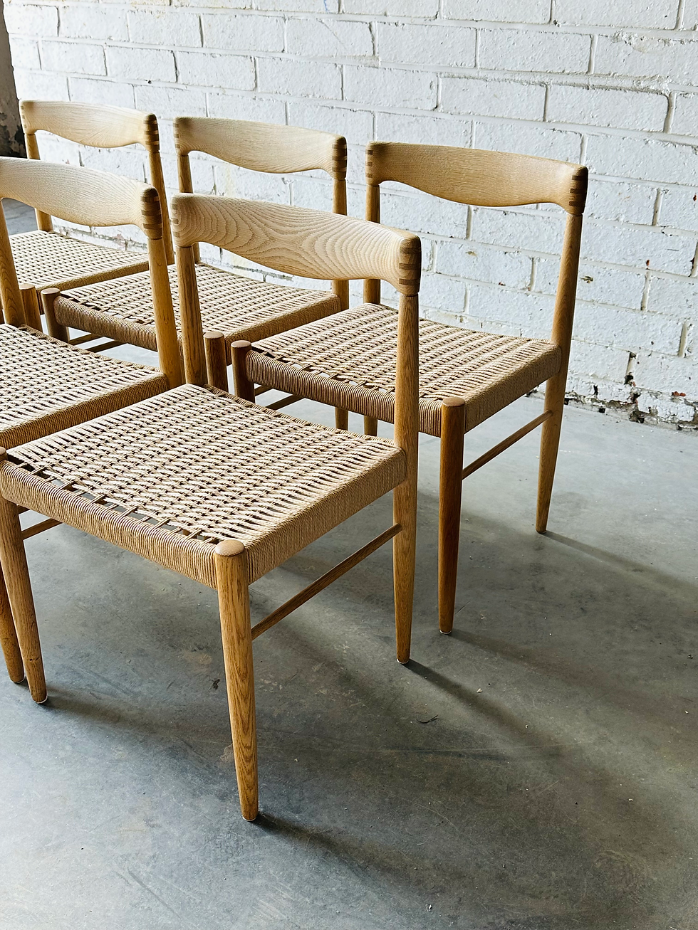 縮圖：6 dining chairs in oak, H.W.Klein for Bramin