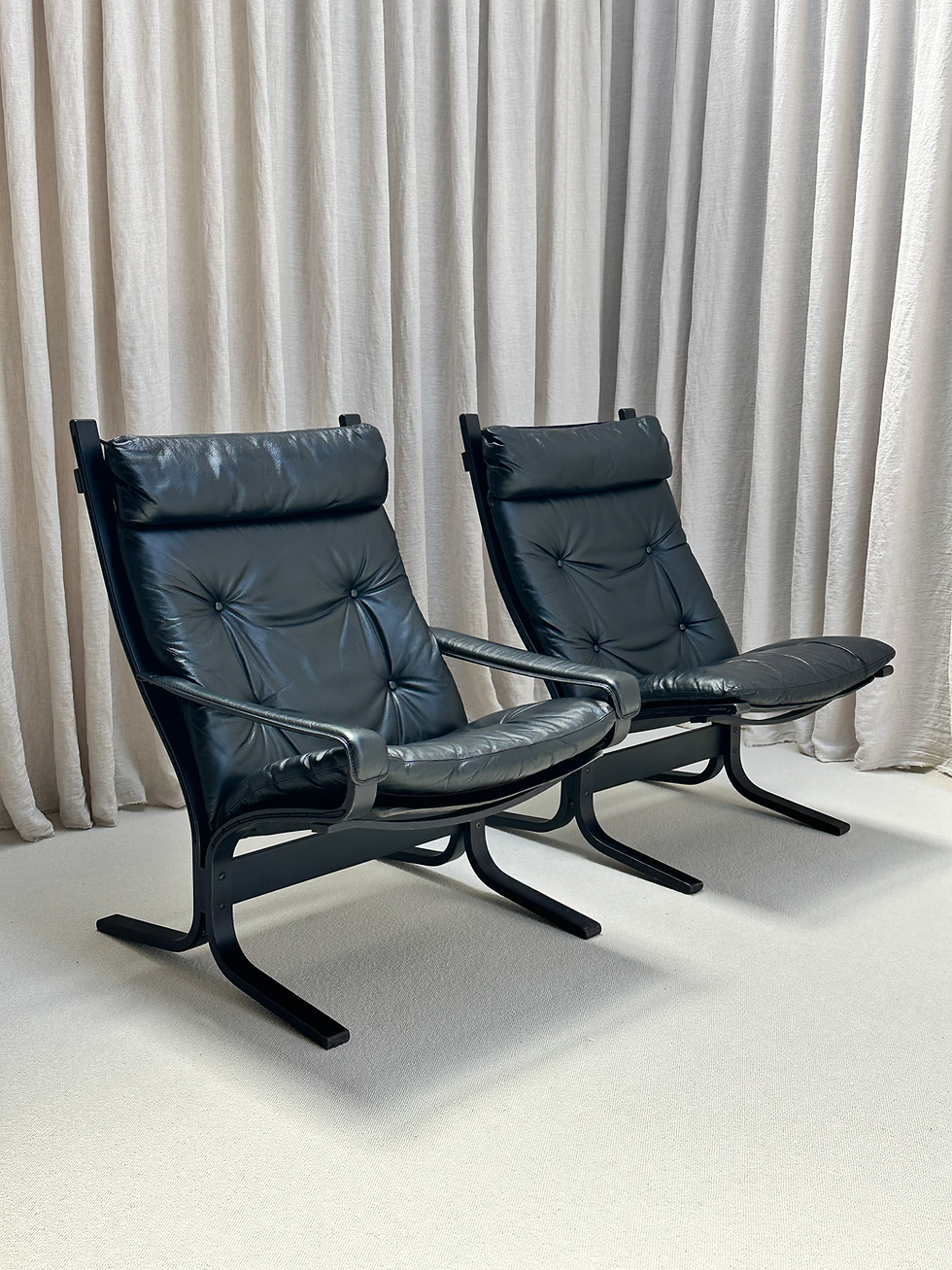 Miniatura: Set of 2 'Siesta' fauteuils, Ingmar Relling, Westnofa, Norway, 70s