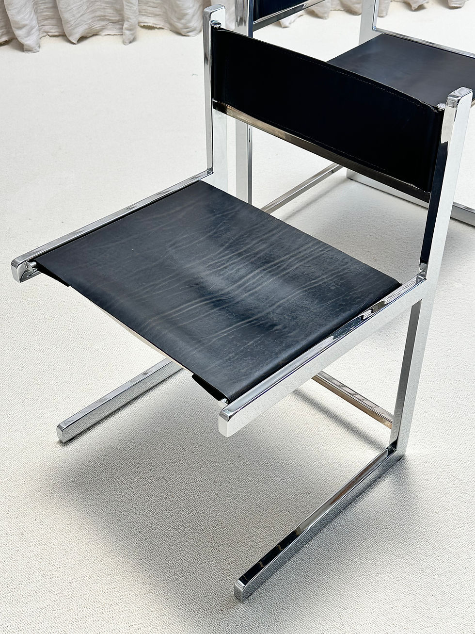 Miniatura: Brutalist chrome dining set Sigma Furniture, Deinze, Belgium, 60s