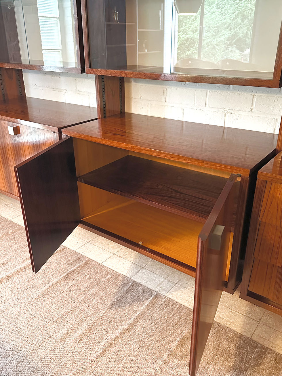 Miniaturebillede: Rosewood wall unit, Alfred Hendrickx, Belform, Belgium, 60s