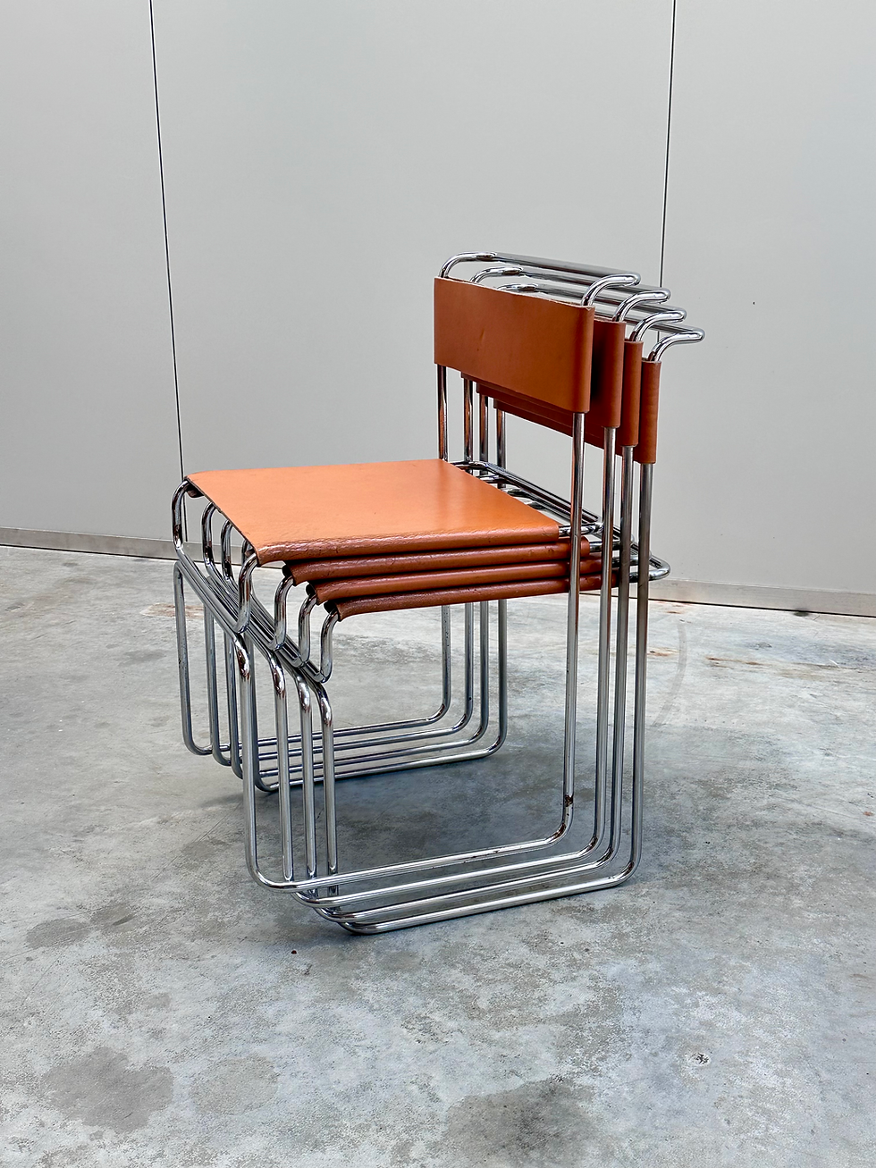 Miniatura: Set of 4 ‘Libellula’ chairs, Giovanni Carini, Planula, Italy, 70s