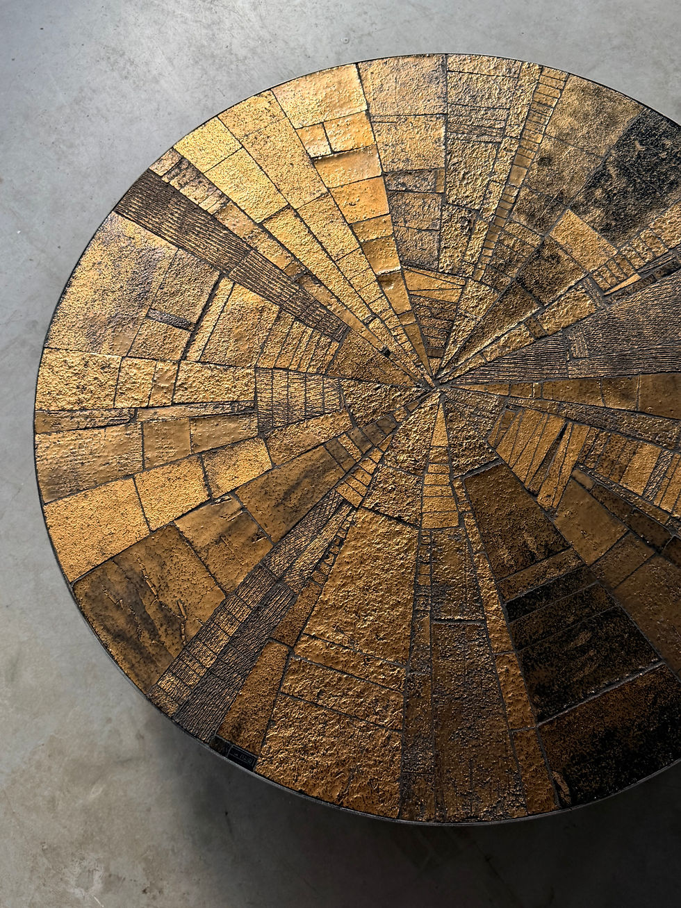 Thumbnail: Gold glazed coffee table, Jules Dewaele, Pia Manu, Belgium, 1960s