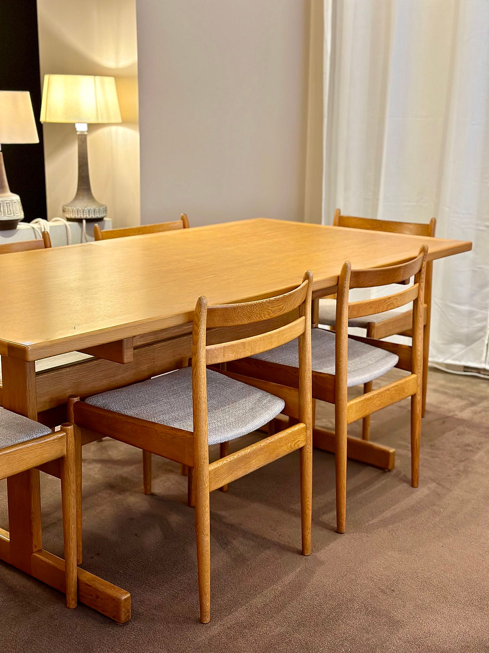 縮圖：Set of 6 chairs & extendable table, Van den Berghe -Pauvers, Belgium, 60s