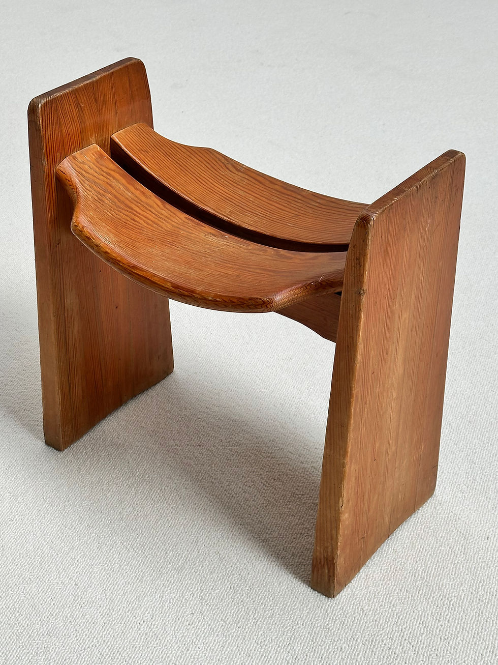 縮圖：Iconic ‘Jonte' solid pine stool designed by Gilbert Marklund for Furusnickarn AB