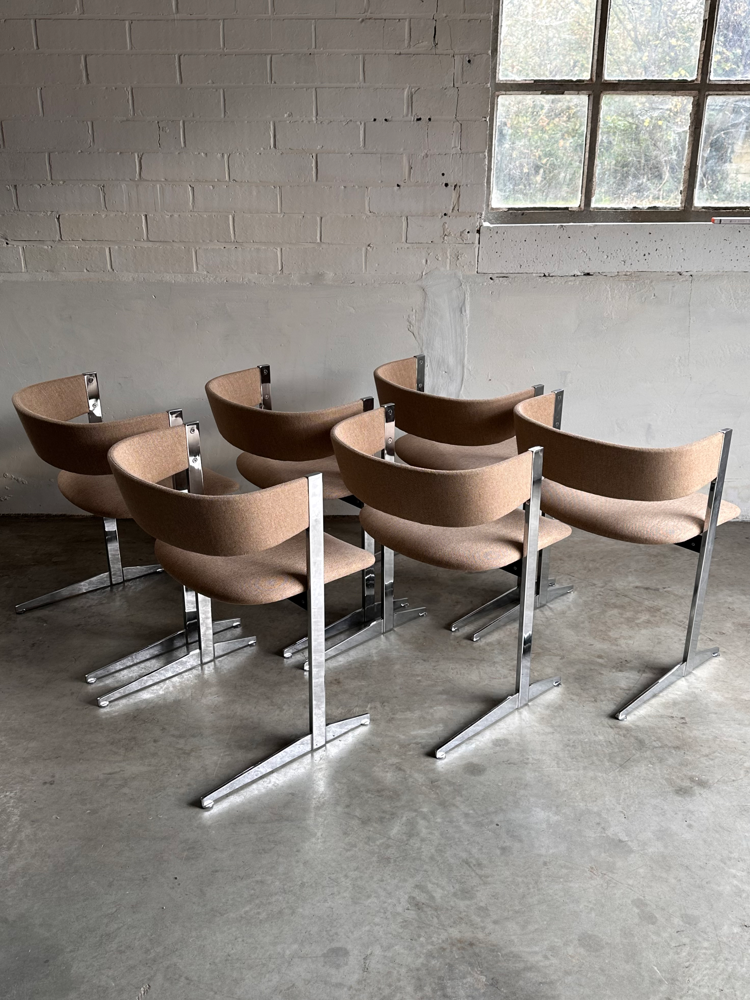 Set of 6 chairs ‘Sigma chair’, Sigma Furniture, Deinze, Belgium, 70s