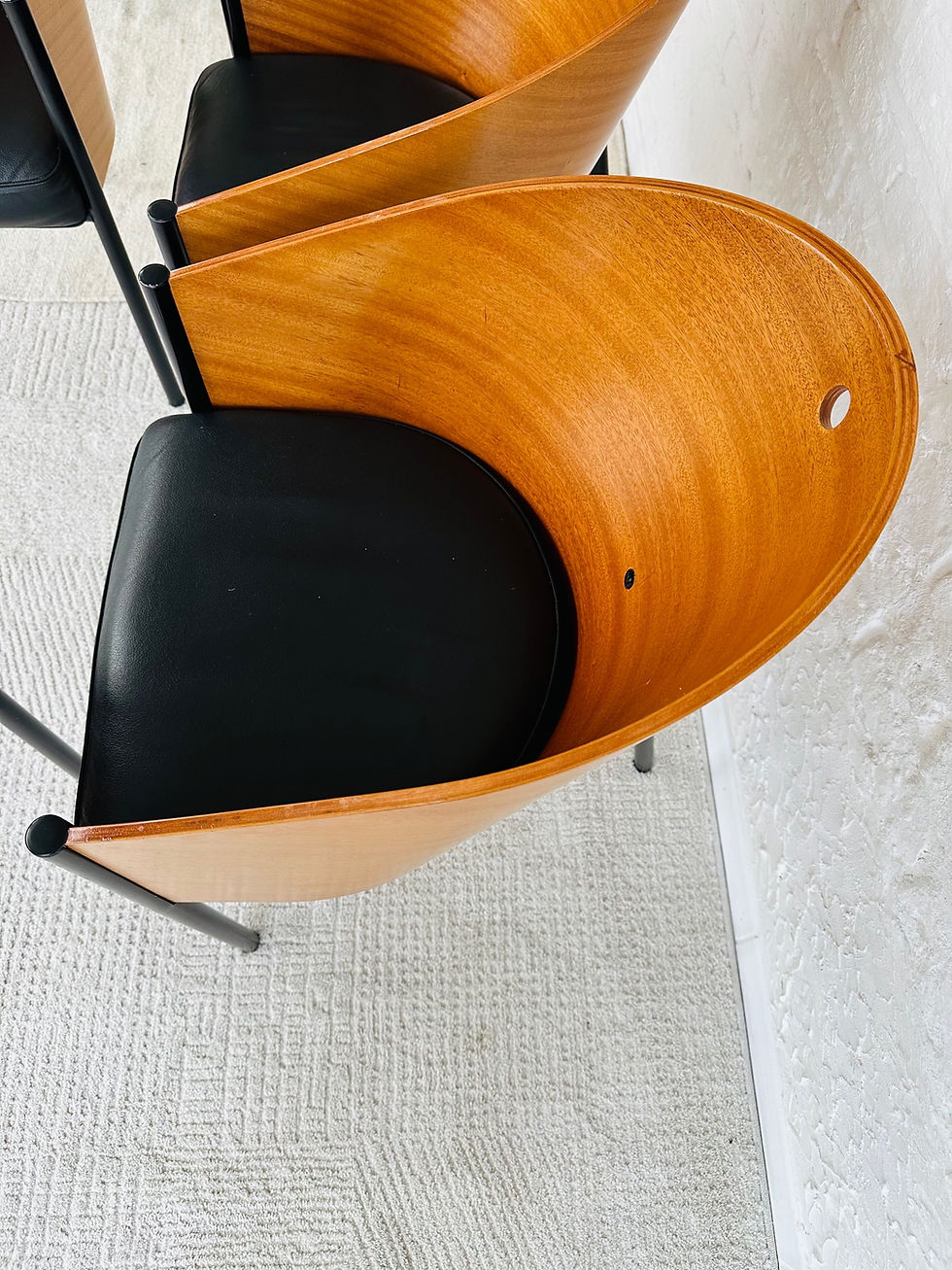 Miniatura: Set of 4 ‘Costes’ dining chairs, Aleph-Driade, Italy, 80s