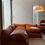 Thumbnail: Modular, leather sofa set. Designer unknown, 70s, Belgium.