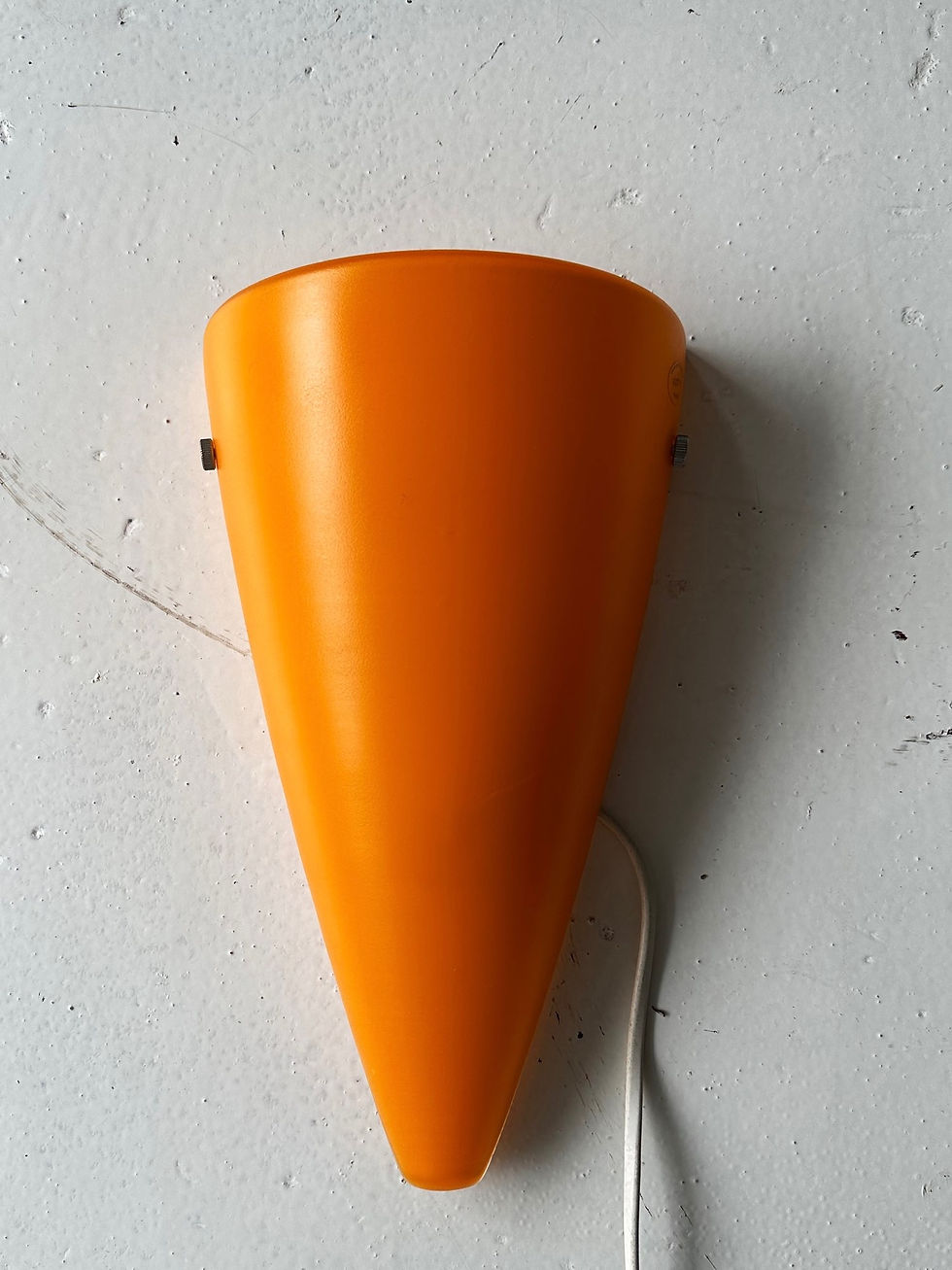 Miniatura: Vintage oranje glazen wandlamp, Vianne France