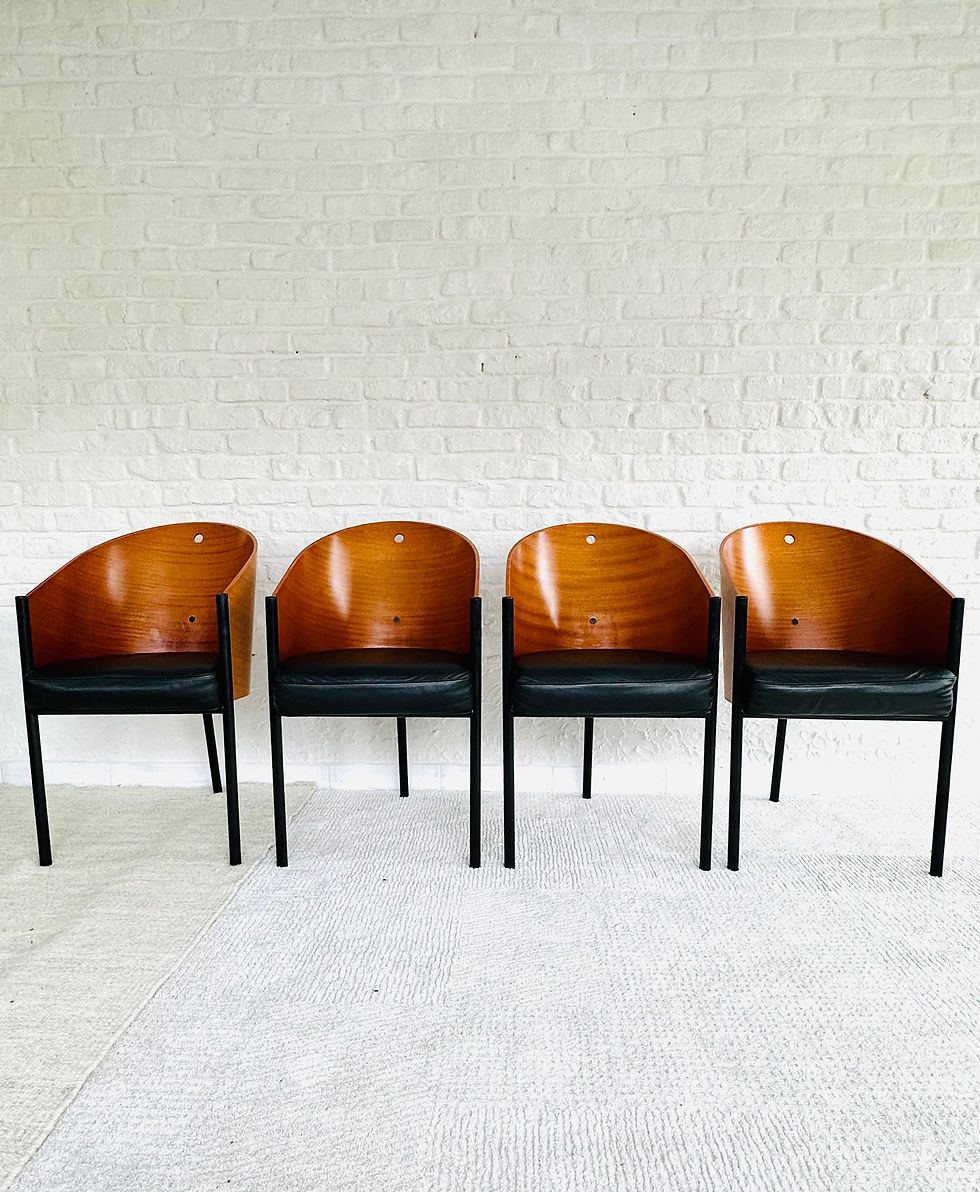 Thumbnail: Set of 4 ‘Costes’ dining chairs, Aleph-Driade, Italy, 80s