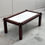 Miniature : Rare brutalist wengé wooden coffee table