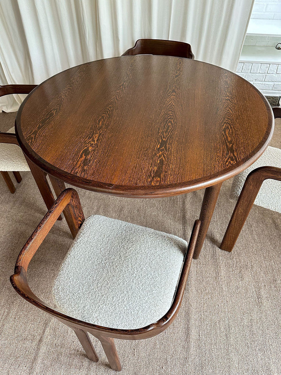 Miniatura: Wengé dining set ‘Gamma’, Bob Van den Berghe,Van den Berghe-Pauvers, Belgium, 68