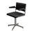 Miniatura: Vintage modernist, chrome & black leather desk chair, Belgium, 60s