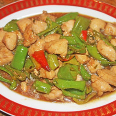 Ah-Kung's Stir-Fried Chicken with Bell Peppers & Soy-Vinegar Sauce