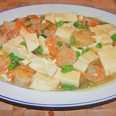 Tofu with Shrimp and Peas (Sha Ren Tofu)