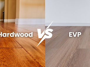 hardwood flooring vs engineered vinyl plank (evp) flooring comparison showing the differences between natural wood floors and waterproof luxury vinyl plank flooring for residential homes