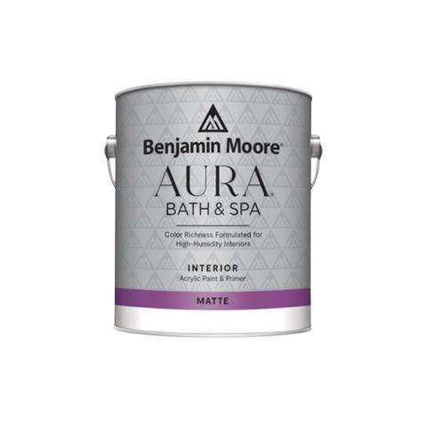 benjamin moore paint can featuring aura bath and spa matte interior paint