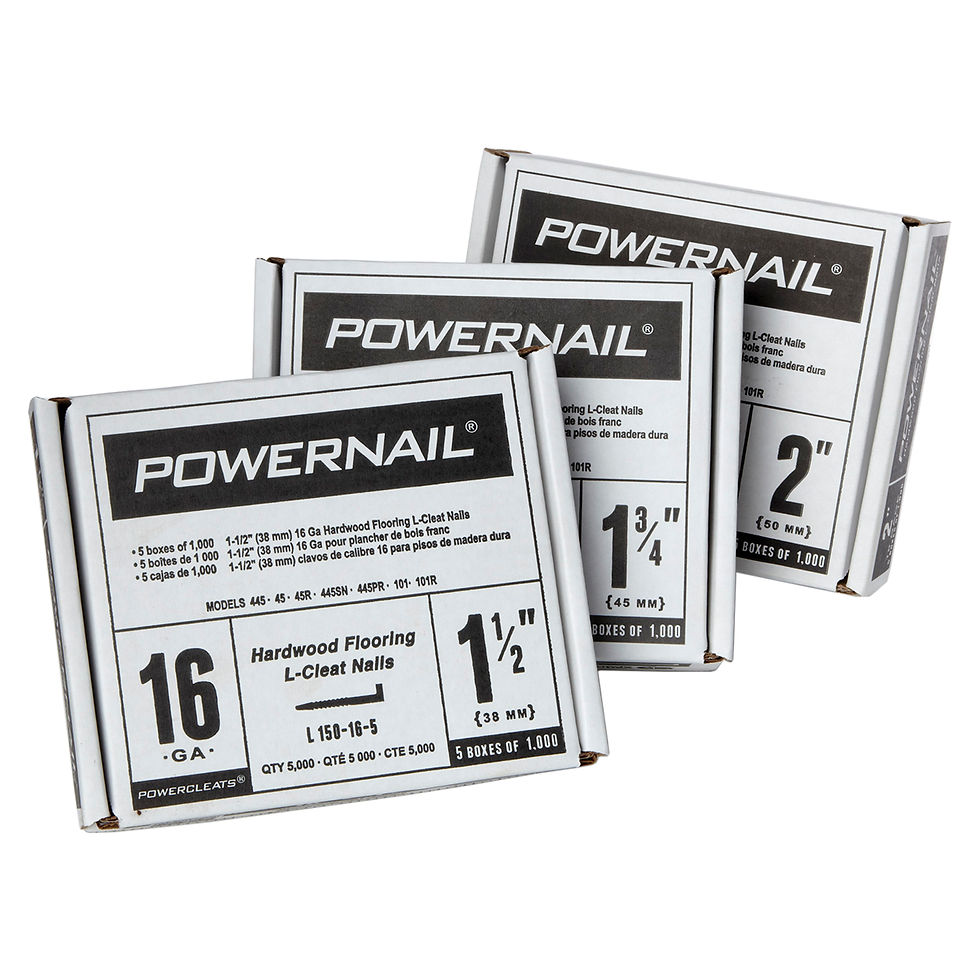 flooring fasteners including nails and staples for hardwood floor installation