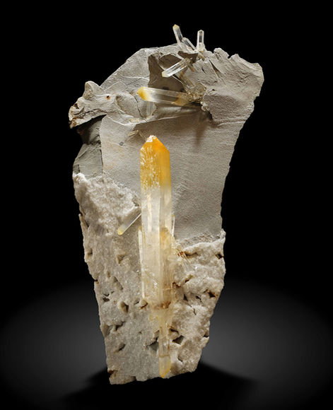 17 centimeter mango quartz specimen