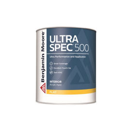 benjamin moore paint can featuring ultra spec 500 flat interior paint