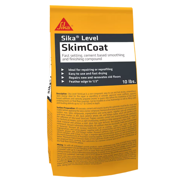 sika level skimcoat fast setting cement based floor patch and smoothing compound for professional subfloor preparation