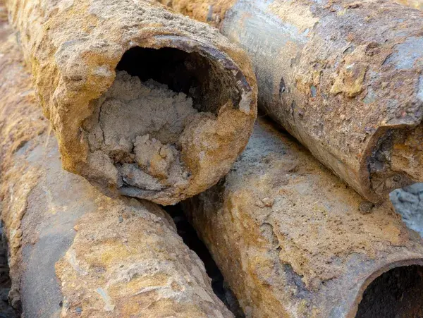 sewer pipes blocked by grease buildup caused by improper used cooking oil disposal from commercial kitchens