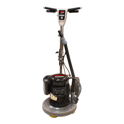 detailed view of planetary sanding head on the american sanders phoenix rotary sander ideal for smooth hardwood refinishing