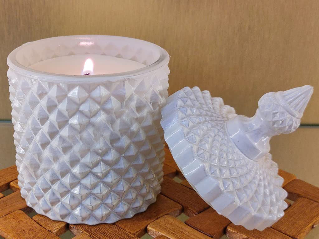 Floish Decor Premium Scented Diamond Crystal Glass Candle